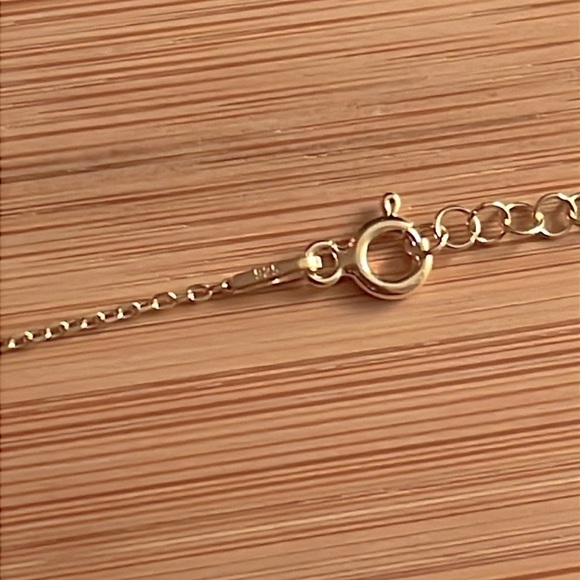 Brand New 14K Gold Plated Sterling Silver Geometric Unique “S” Monogram Necklace - Picture 13 of 15